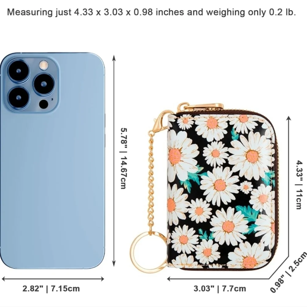 Floral Daisy Keychain Wallet
